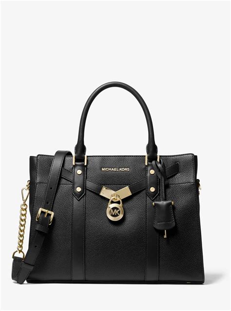 michael kors hamilton black sizes|Michael Kors Hamilton leather.